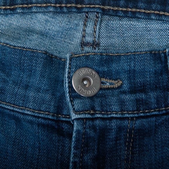 Hudson Byron 5 Pocket Straight Harr Blue Jeans - Picture 5 of 5